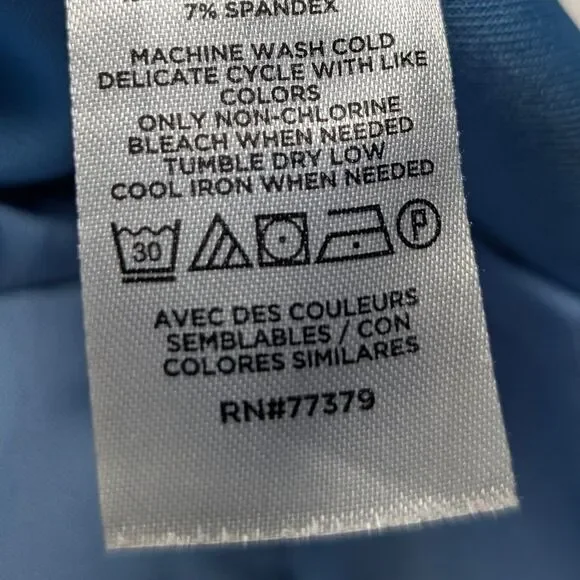 Ann Taylor Eva Fit High Rise Ankle Pants Size 8 Blue Career Office Spring - Picture 9 of 10